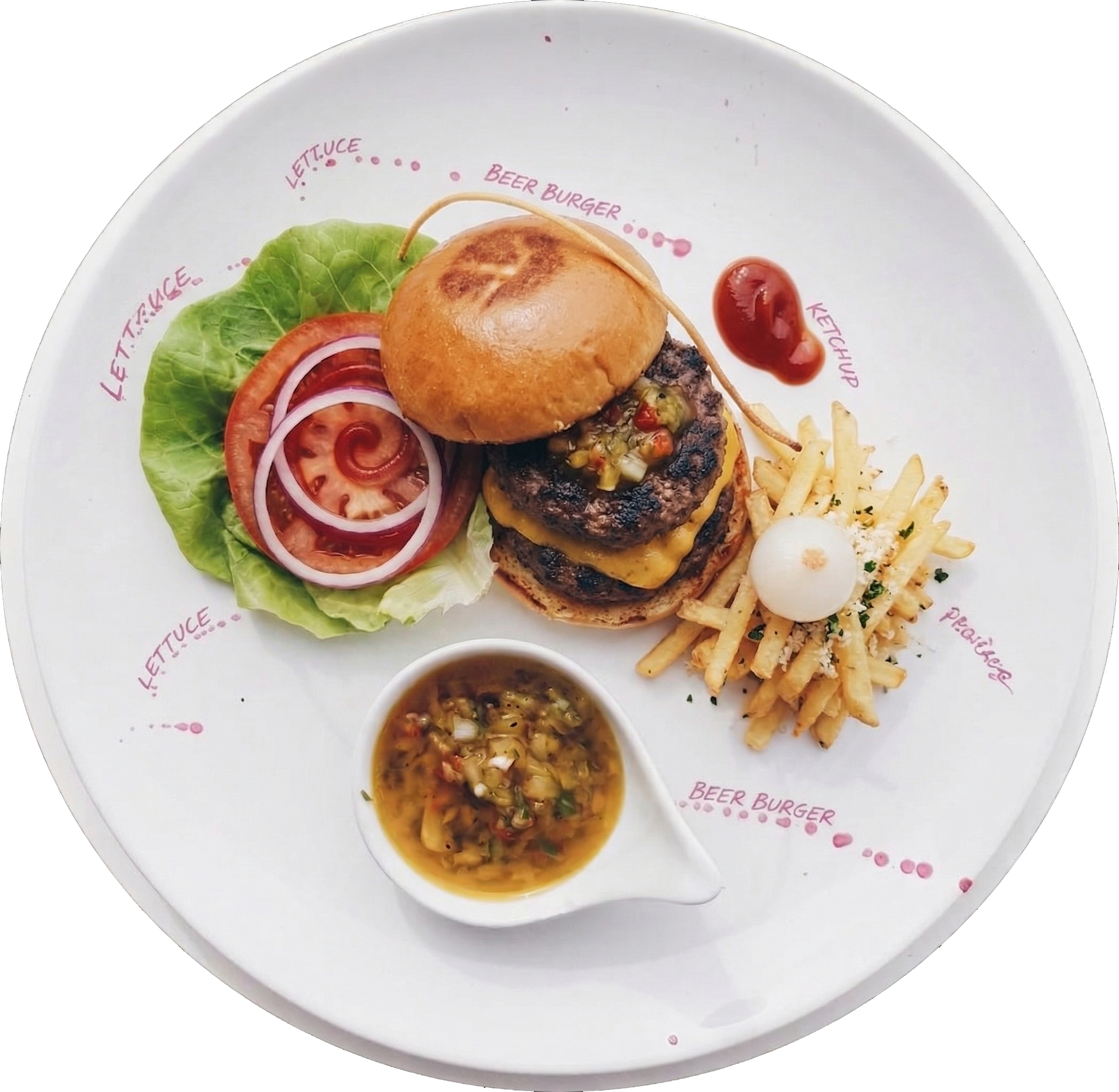 Kasina Special Burger on a plate photo
